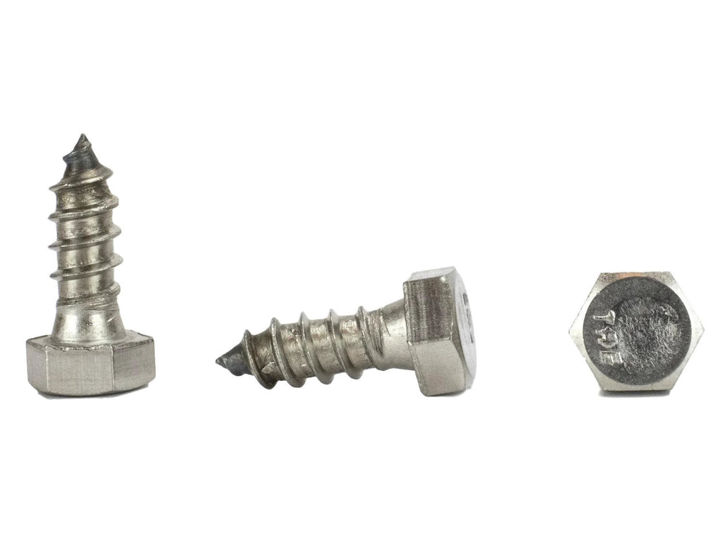 [Australia - AusPower] - Stainless 3/8 x 1" Hex Lag Screw (1" to 5" Lengths Available in Listing), 18-8 Stainless Steel, 25 Pieces (3/8 x 1") 3/8 x 1" 