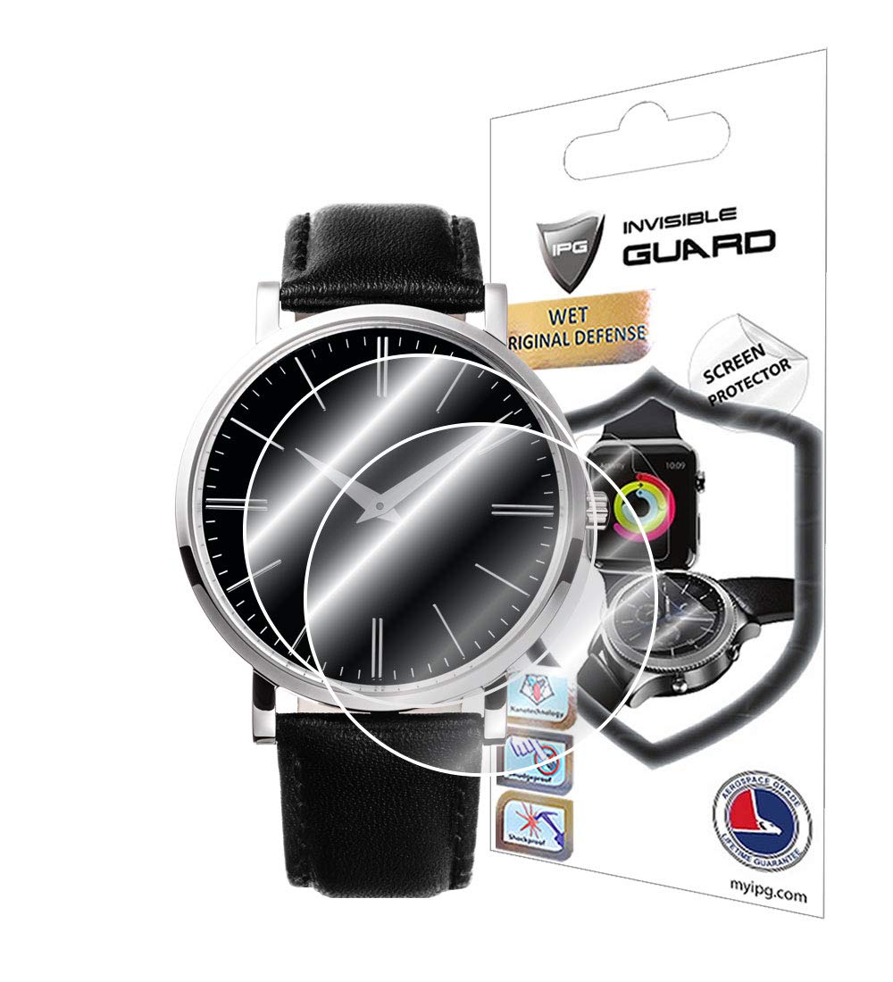 [Australia - AusPower] - IPG Universal Round Watch Screen Protector (2 Units) Bubble Free Anti-Scratch Invisible Protection Good for Smart Watch Too Size Options are Available (34 mm Diameter) 34 mm Diameter 