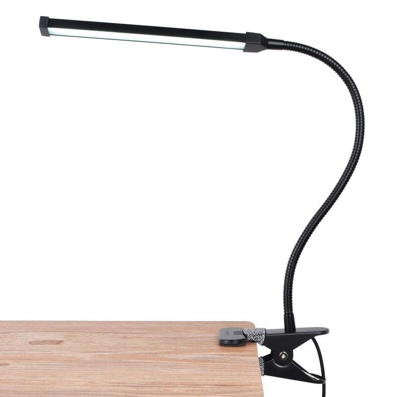 [Australia - AusPower] - LEPOWER Led Clip on Light / Reading Light with Gooseneck 5W Piano Light Color Temperature Changeable Clip Light (Metal) Black 