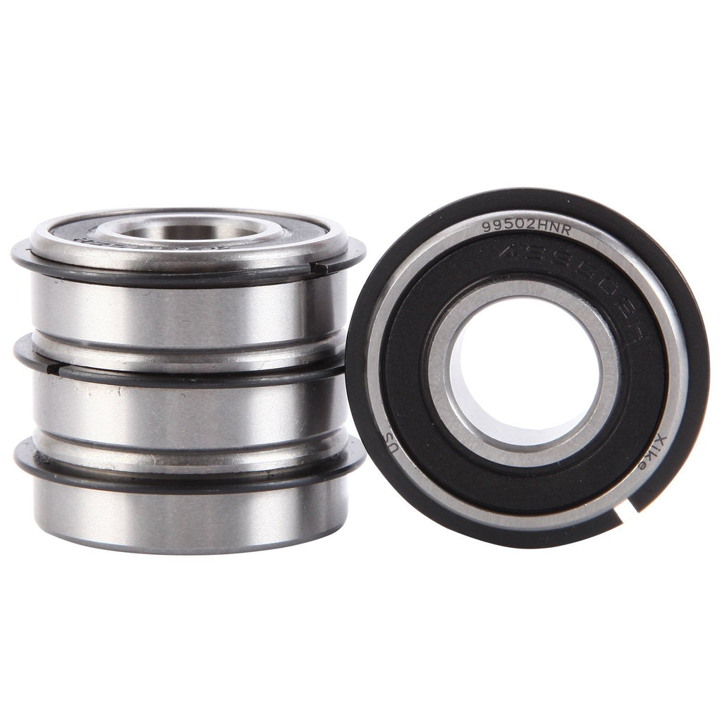 [Australia - AusPower] - XiKe 4 Pack 99502HNR Wheel Hub Ball Bearing ID 5/8" x OD 1-3/8" x Width 7/16" Double Seal and Snap Ring, Replacement for Go Kart, Mini Bikes and Lawn Mowe Etc, Stable Performance and Cost-Effective. 