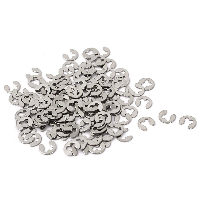 [Australia - AusPower] - uxcell® 2mm x 5mm 304 Stainless Steel Snap Ring E-Clips Retaining Circlips 100 Pcs 