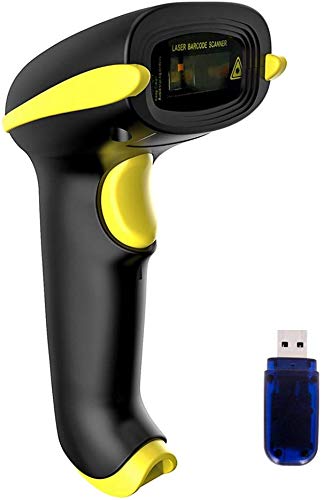 [Australia - AusPower] - NADAMOO Wireless Barcode Scanner Compatible with Bluetooth, USB 1D Bar Code Reader for Inventory Management, Work with Windows/Mac OS/Linux Computer, Made for iPhone, iPad, and Android 