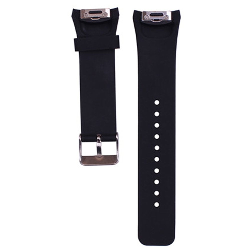 [Australia - AusPower] - 1PC Large Watch Band/Strap for Samsung Gear S2 Smartwatch Band Replacement Accessories with Metal Clasps Watch Strap/Wristband Silicone (Black) 