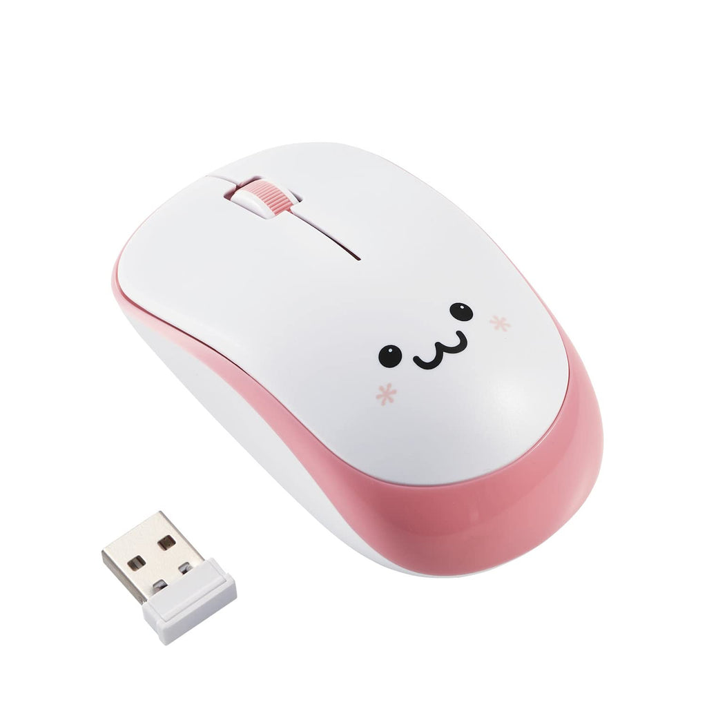 [Australia - AusPower] - ELECOM 2.4G Wireless Silent Click, Portable Mobile Smiley-Face Mouse for Right/Left Handed Use, IR LED, 1200 DPI 2.5 Years Long Battery Life, Recommended Silent Click (M-IR07DRSPN) 