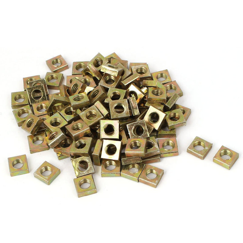 [Australia - AusPower] - uxcell Square Nuts,M5x8x3mm Zinc Plated Square Machine Screw Nuts 100pcs 