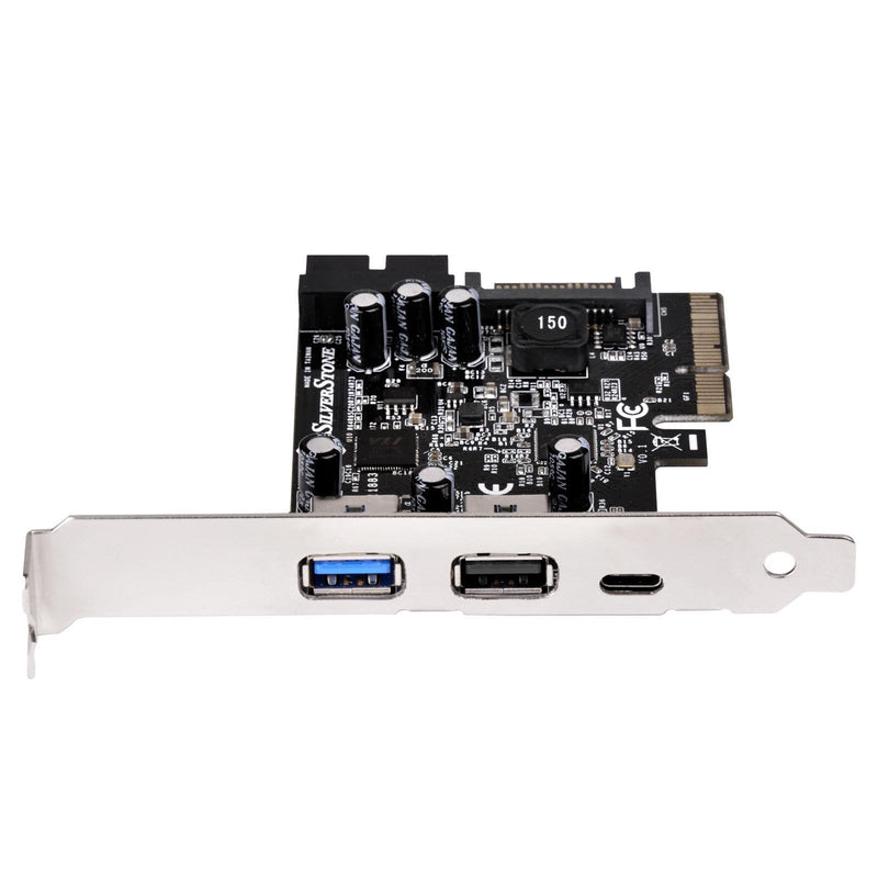 [Australia - AusPower] - SilverStone Technology Silverstone USB 3.1 and 3.0 PCIe Card with External Type C and Internal 19 Pin Connector ECU05 Components Other 