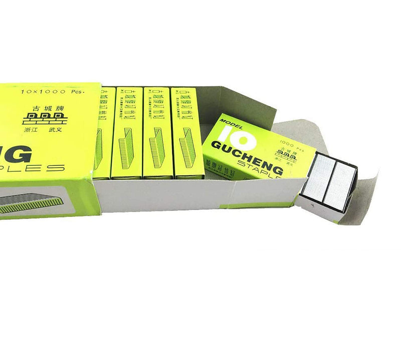 [Australia - AusPower] - Y&Y Star No. 10 Mini Premium Staples for Staplers,10,000pcs (Total 10box,1,000 Per Box) (10,000pcs) 
