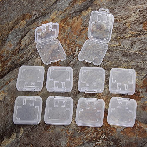 [Australia - AusPower] - AKOAK 10pc Collection Clear Plastic Memory Card Case Holder for SD SDHC and Micro SD Memory Card 