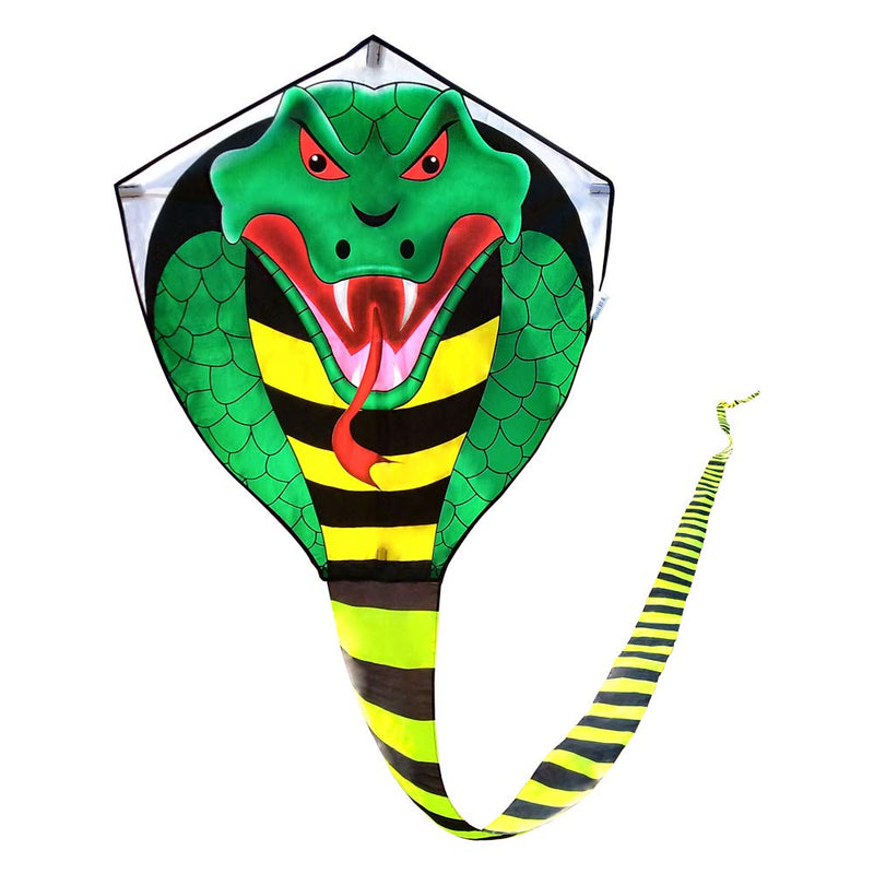 [Australia - AusPower] - Large Cobra Kite for Adults Kids Boys with Super Long Tail (49 ft), Extra Easy to fly, Best Huge Kites for the Beach/Kite Party/Field/Park, It Will Dominate the Sky! 