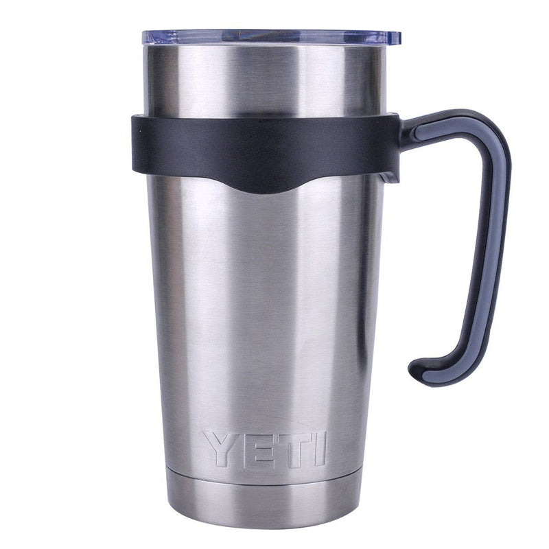 [Australia - AusPower] - Tumbler Handle for 20 oz Yeti Rambler Cooler Cup, Rtic Mug, Sic, Ozark Trail Grip and more (20 Oz, Black) 1 Count (Pack of 1) 