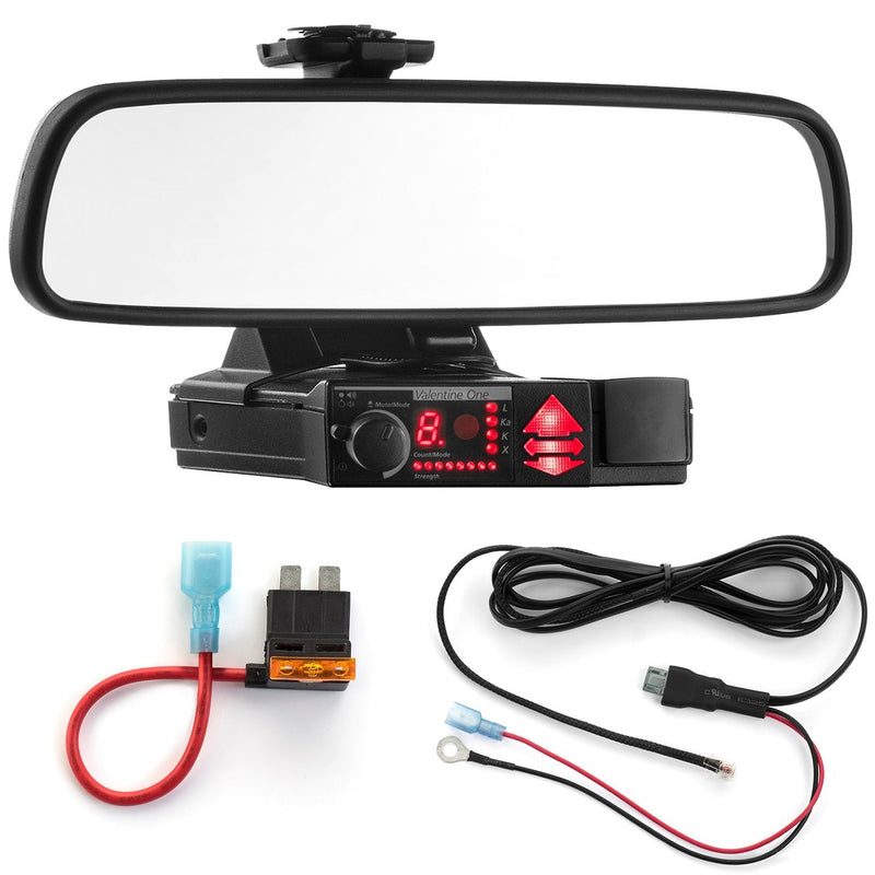 [Australia - AusPower] - Radar Mount Mirror Mount Bracket + Direct Wire Power Cord + ATO Fuse Tap for Valentine V1 (3001304) 