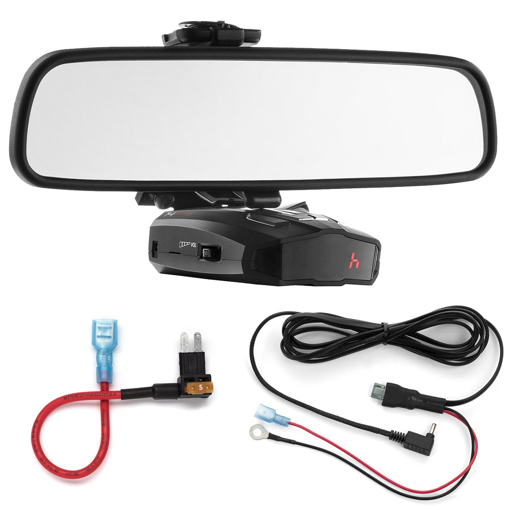 [Australia - AusPower] - Radar Mount Mirror Mount Bracket + Direct Wire Power Cord + Micro2 Fuse Tap for Cobra (3001603) 