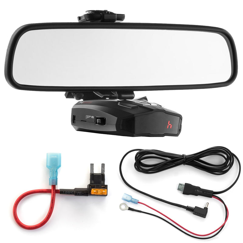 [Australia - AusPower] - Radar Mount Mirror Mount Bracket + Direct Wire Power Cord + Mini Fuse Tap for Cobra (3001403) 