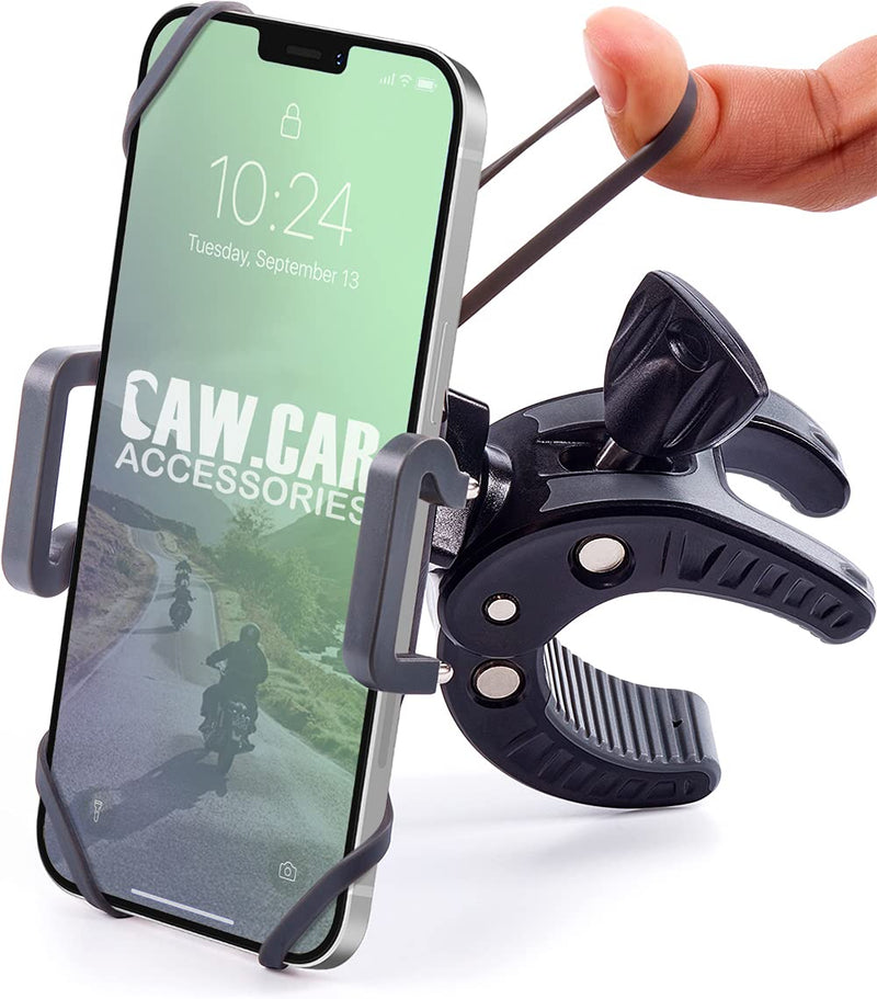 [Australia - AusPower] - Bike & Motorcycle Phone Mount - for iPhone 12 (11, Xr, SE, Max/Plus), Galaxy S21 or Any Cell Phone - Universal ATV, Mountain & Road Bicycle Handlebar Holder. +100 to Safeness & Comfort 