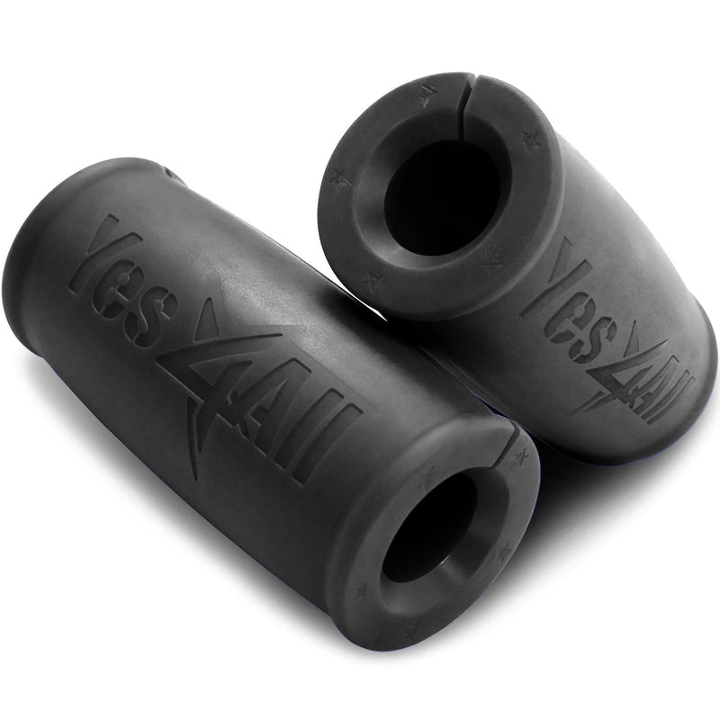 [Australia - AusPower] - Yes4All Thick Rubber Grips, Ez Barbell Grips, Outer Dimension 2.0 inches, Biceps Curl, Triceps Exercise,Wrist Strap Best with Barbell, Dumbbell & Weight Lifting 