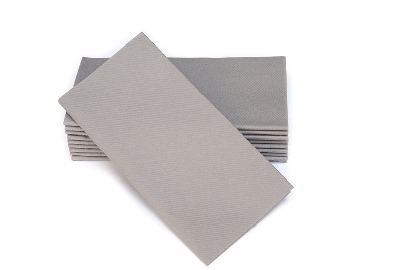 [Australia - AusPower] - Simulinen Colored Disposable Dinner Napkins – Decorative, Linen-Feel, Elegant & Cloth-Like – Grey - Absorbent & Durable - Weddings, Parties and Holidays! – Perfect Size: 16"x16" Box of 50 Gray 