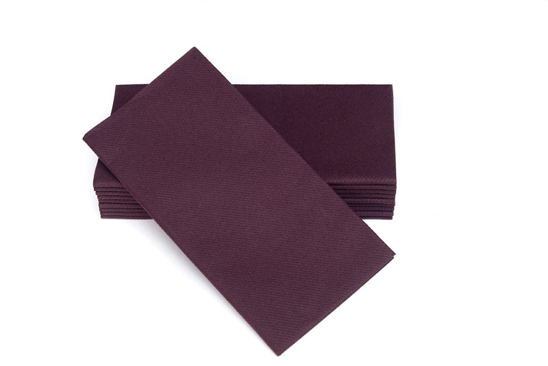[Australia - AusPower] - Simulinen Colored Disposable Dinner Napkins – Decorative, Linen-Feel, Elegant & Cloth-Like – Plum - Absorbent & Durable - Weddings, Parties and Holidays! – Perfect Size: 16"x16" Box of 50 