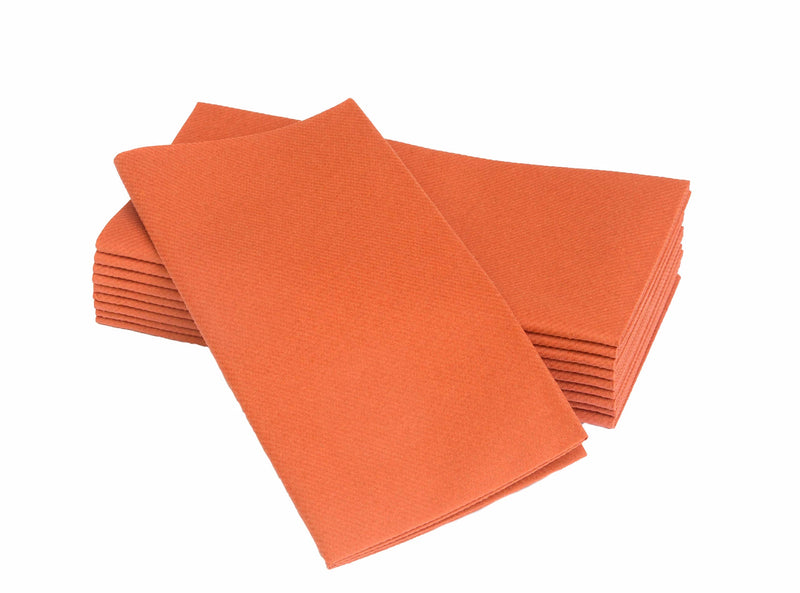 [Australia - AusPower] - Simulinen Colored Disposable Dinner Napkins – Decorative, Linen-Feel, Elegant & Cloth-Like – Terracotta - Absorbent & Durable - Weddings, Parties and Holidays! – Perfect Size: 16"x16" Box of 50 