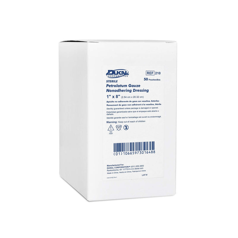 [Australia - AusPower] - Dukal Alba Petrolatum Gauze, Sterile, 1" W x 8" L (Box of 50) 