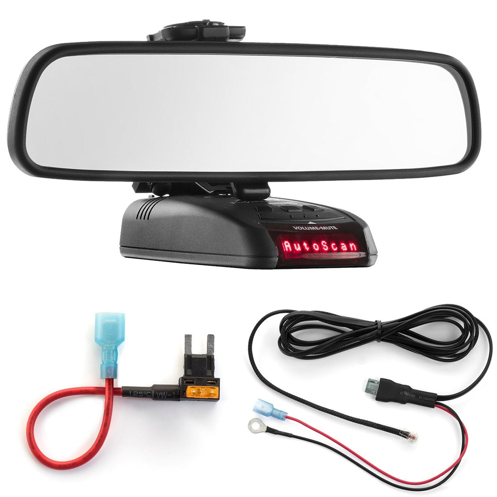 [Australia - AusPower] - Radar Mount Mirror Mount + Direct Wire Power Cord + Mini Fuse Tap for Beltronics STI RX65 (3001401B) 