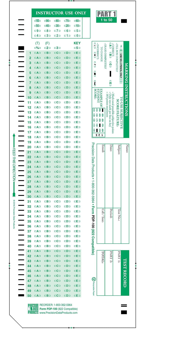 PDP-100, 882-E Compatible Testing Forms (25 Sheet Pack) | AusPower ...