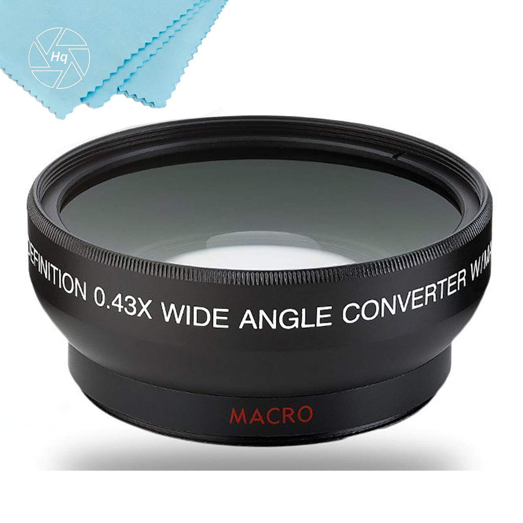 [Australia - AusPower] - 49mm 0.43x Wide Angle Lens with Macro for Panasonic HC-WXF991K, HC-VX981K, HC-X900/M, HC-X920K Camcorder 
