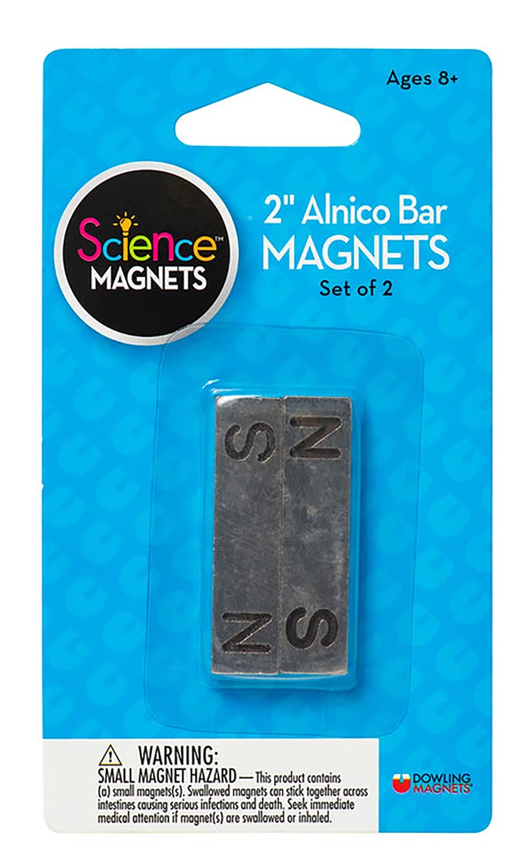 [Australia - AusPower] - Dowling Magnets Alnico Bar Magnet (1.88 inches long x .46 inch wide x .24 inch thick), Set of 2 