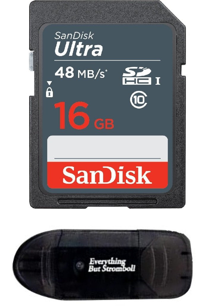 [Australia - AusPower] - Sandisk 16GB SD SDHC Flash Memory Card works with NINTENDO 3DS DS DSI & Wii Media Kit, Nikon SLR Coolpix Camera, Kodak Easyshare, Canon Powershot, Canon EOS, comes with Everything But Stromboli Reader 