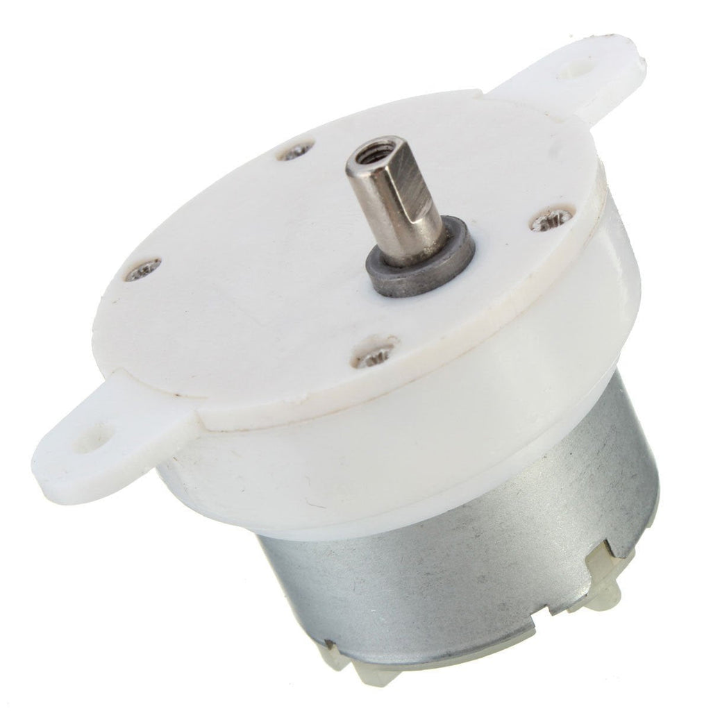 [Australia - AusPower] - 12V DC High Torque Motor for Display Stand Electric Motor Gearbox 3 RPM 4mm Shaft Diameter Small Size Slow Speed Low Noise Reversible Easy Installation 