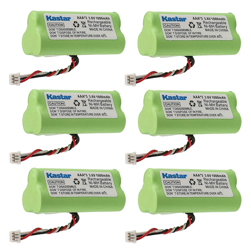 [Australia - AusPower] - Kastar 6-Pack AAA 3.6V 1000mAh Ni-MH Rechargeable Battery Replacement for Zebra/Motorola Symbol 82-67705-01 Symbol LS-4278 LS4278-M BTRY-LS42RAAOE-01 DS-6878 Cordless Bluetooth Laser Barcode Scanner 
