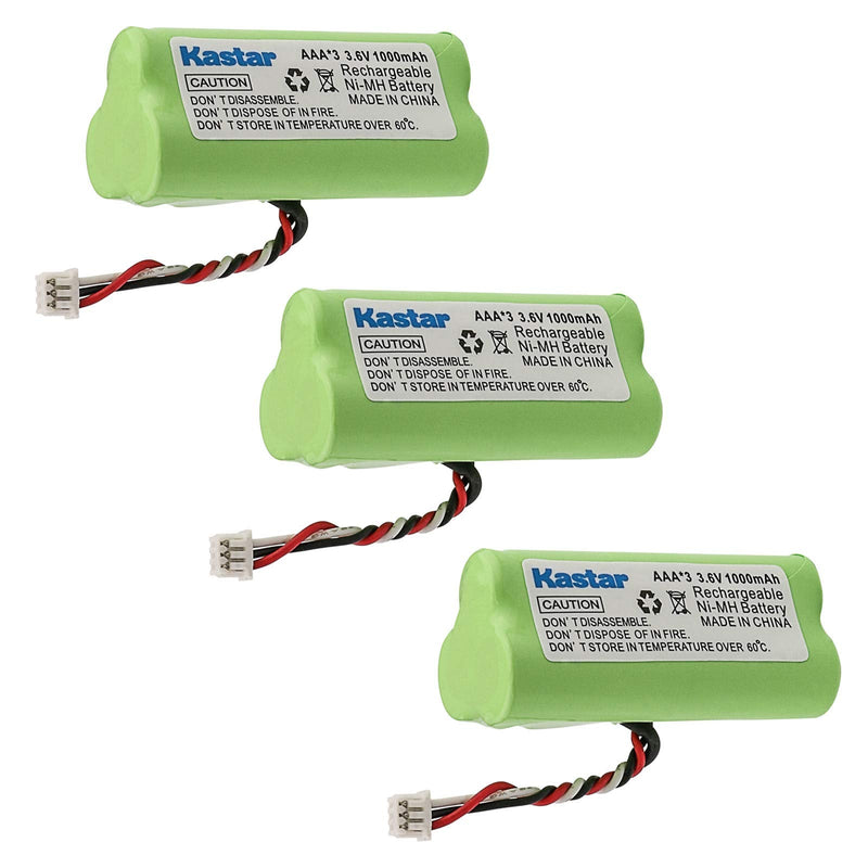 [Australia - AusPower] - Kastar 3-Pack AAA 3.6V 1000mAh Ni-MH Rechargeable Battery Replacement for Zebra/Motorola Symbol 82-67705-01 Symbol LS-4278 LS4278-M BTRY-LS42RAAOE-01 DS-6878 Cordless Bluetooth Laser Barcode Scanner 
