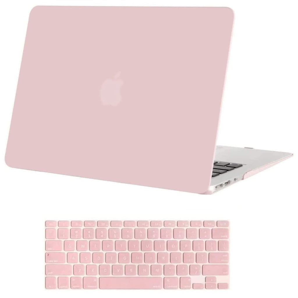 [Australia - AusPower] - MOSISO Compatible with MacBook Air 13 inch Case Old Version 2010-2017 Release (Models: A1466 & A1369), Plastic Hard Shell Case & Keyboard Cover Skin, Rose Quartz 