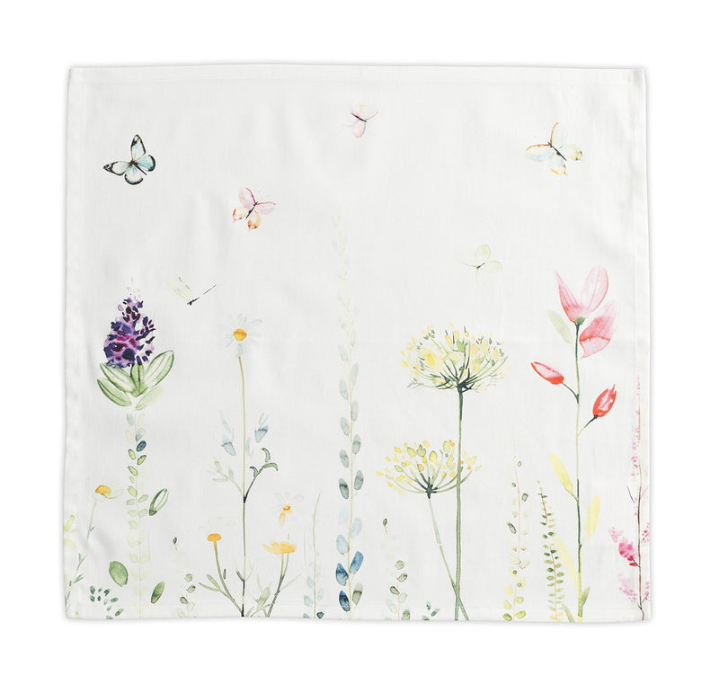[Australia - AusPower] - Maison d' Hermine Botanical Fresh 100% Cotton Soft and Comfortable Set of 4 Napkins for Family Dinners Weddings Cocktail Kitchen Spring/Summer for Mothers Day (20 Inch by 20 Inch). 
