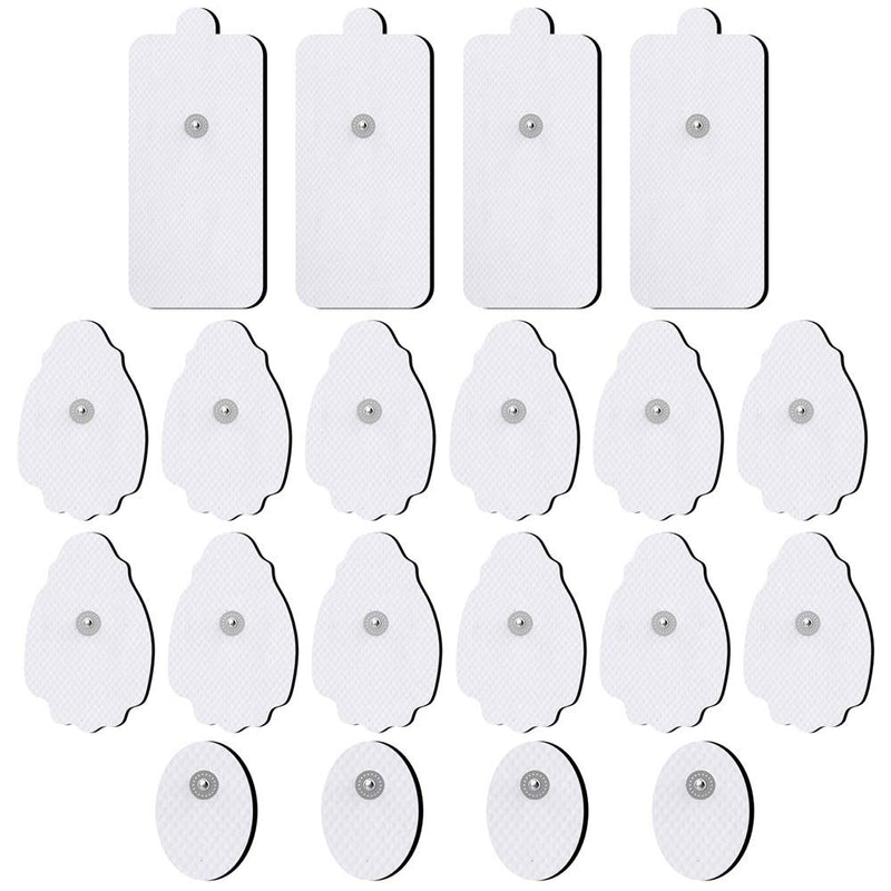 [Australia - AusPower] - TENS/EMS Unit Pads 20 Pack Snap Electrode Pads NURSAL Tens Unit Replacement Pad (Not Fit NURSAL Blue Tens) Reuse More Than 30 Times 