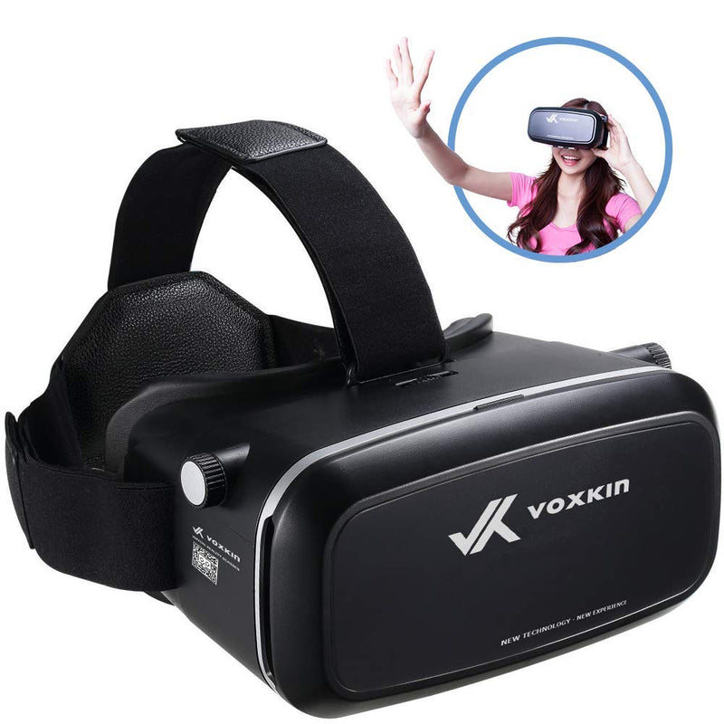 [Australia - AusPower] - Virtual Reality Headset 3D VR Glasses by Voxkin – High Definition Optical Lens, Fully Adjustable Strap, Focal and Object Distance – Perfect VR Headset for iPhone, Samsung and Any Phones 3.5" to 6.5" 