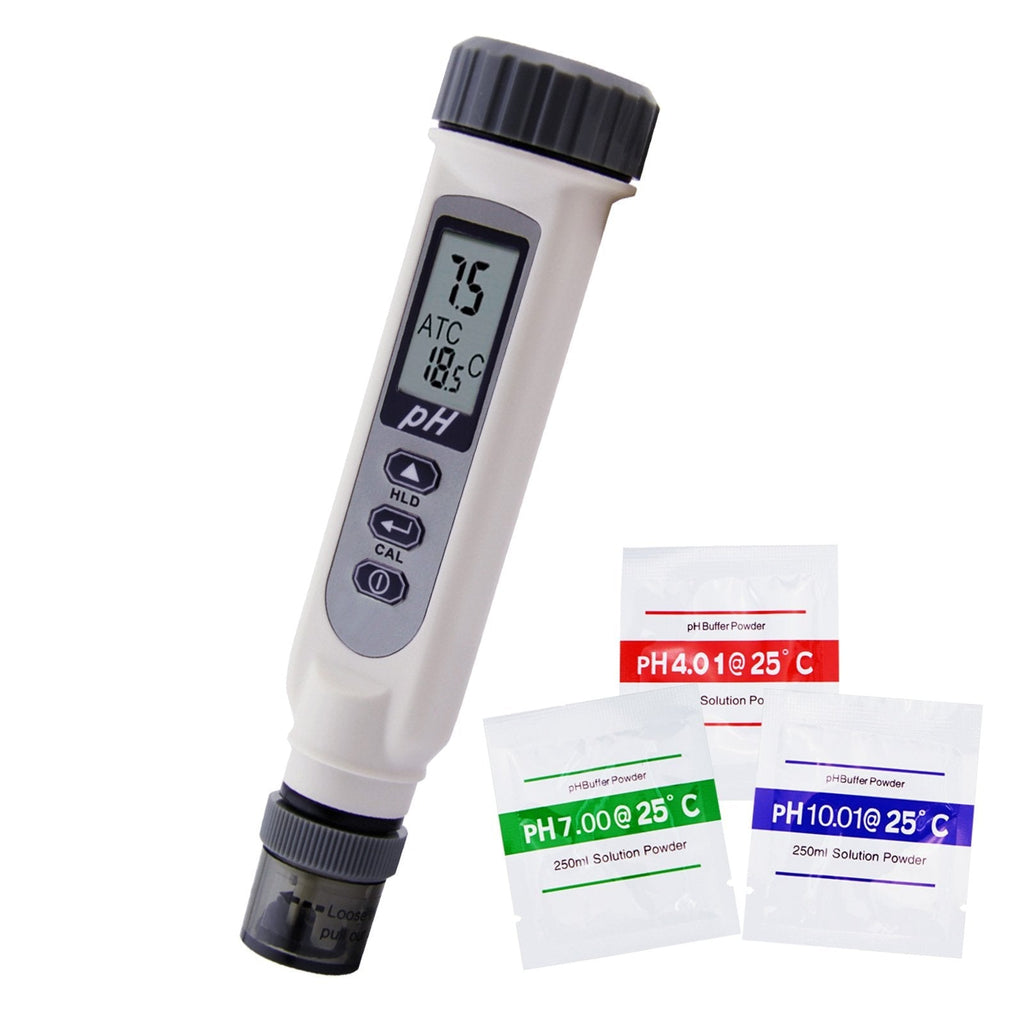 [Australia - AusPower] - TEKCOPLUS Digital pH Meter Monitor Sensor Tester Pen Waterproof 0~14 Temperature Measurement High Accuracy Tests Water Aquarium Swimming Pool Hydroponics Plants 