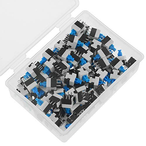 [Australia - AusPower] - XINGYHENG 100pcs 6 Pin DPDT Self-Locking Power Micro Push Button Switches 8mmx8mm 