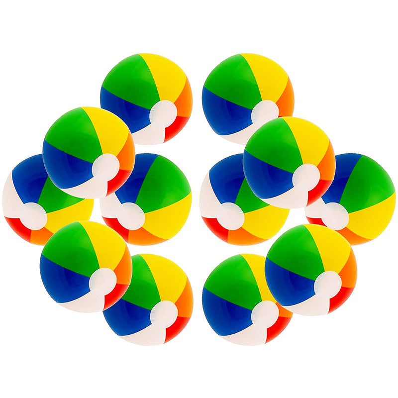 [Australia - AusPower] - 12" Rainbow Colored Party Pack Inflatable Beach Balls - Beach Pool Party Toys (12 Pack) 
