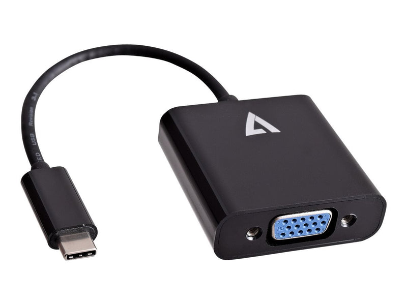 [Australia - AusPower] - V7 V7UCVGA-BLK-1N External Video Adapter VGA USB-C 3.1, Black 