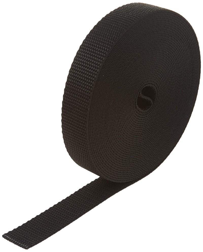 [Australia - AusPower] - Strapworks Heavyweight Polypropylene Webbing - Heavy Duty Poly Strapping for Outdoor DIY Gear Repair 1" x 10 yard Black 
