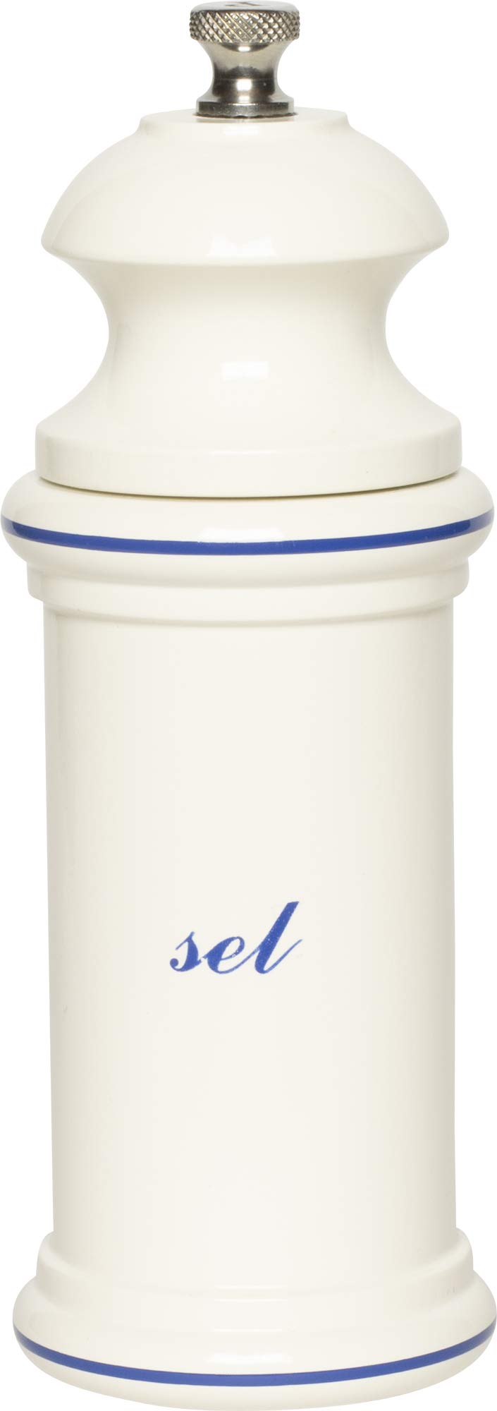 [Australia - AusPower] - Fletchers' Mill Provencal Collection Mill Salt Grinder, 6 inch, white with blue sel white with blue "sel" 