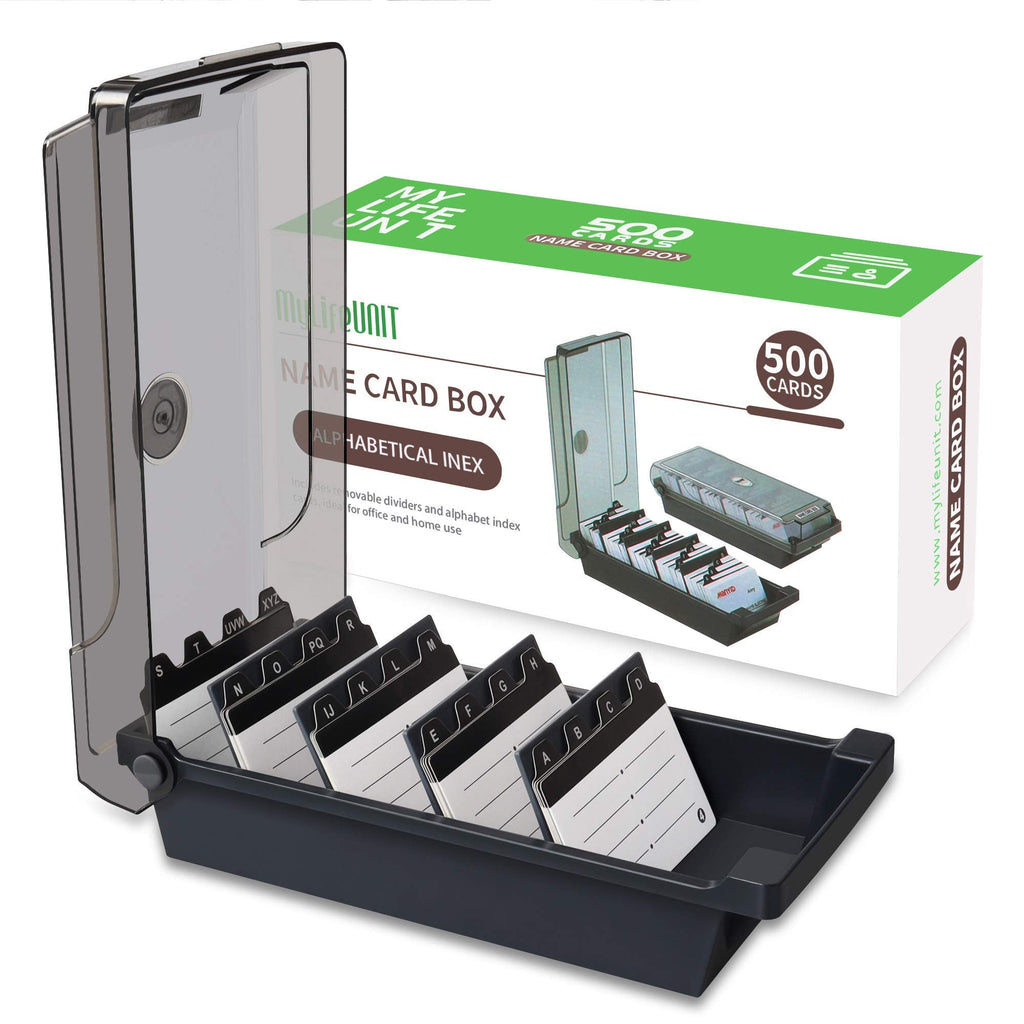 [Australia - AusPower] - MyLifeUNIT Business Card Holder, Name Card Organizer with Dividers and Index Tabs (500 Cards Capacity) 