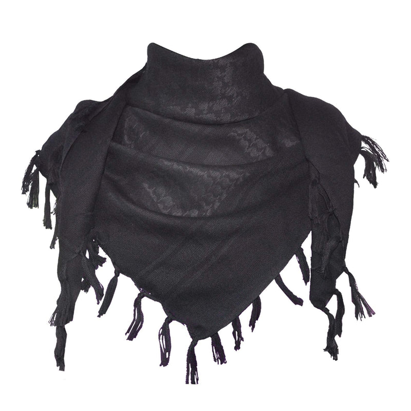[Australia - AusPower] - Explore Land Cotton Shemagh Tactical Desert Scarf Wrap Black 