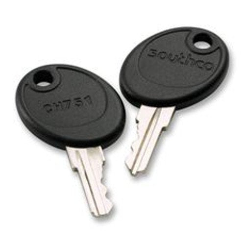 [Australia - AusPower] - Southco PK-10-01-05 Brass CH751 Over-Molded Keys, Pack of 1 