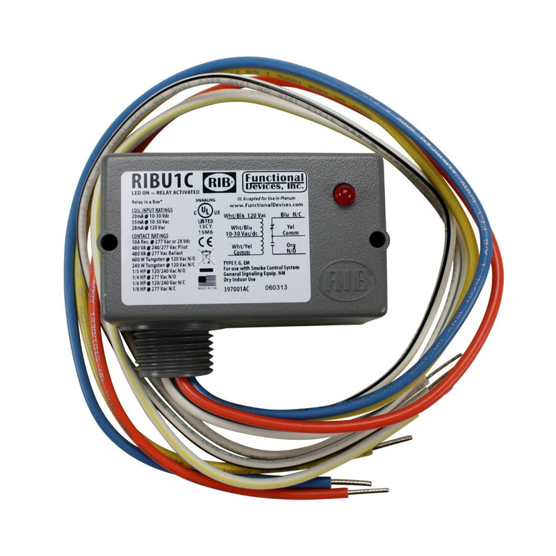 [Australia - AusPower] - Functional Devices Ribu1C - Rib Relay, Enclosed 10 Amp Spdt - 2 Pack 