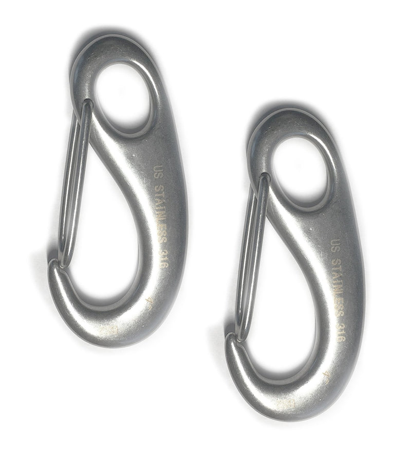 [Australia - AusPower] - 2 Pieces Stainless Steel 316 Spring Snap Lobster Claw 4" Marine Grade 