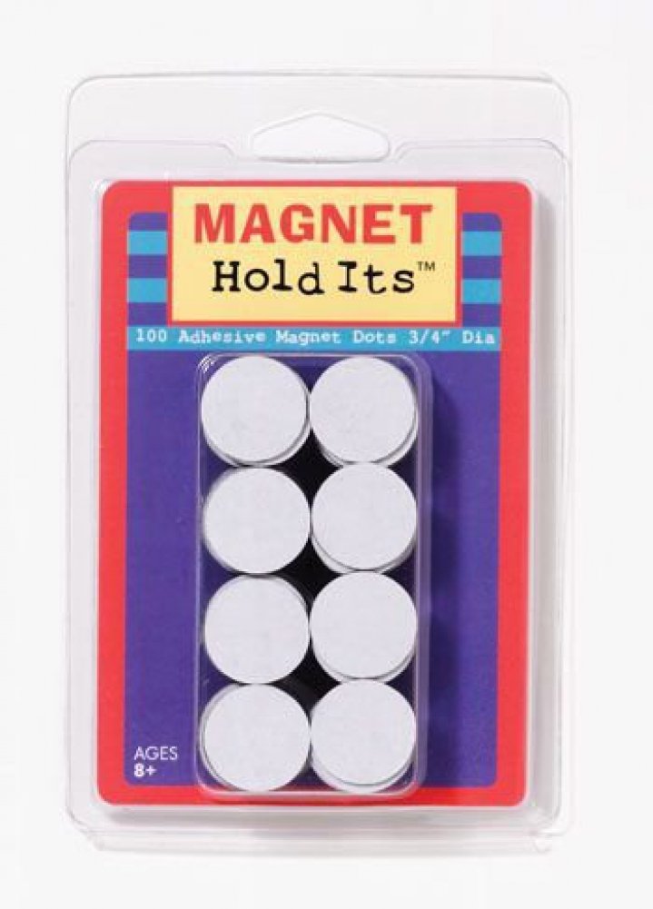 [Australia - AusPower] - 3/4" Diameter Adhesive-Backed Magnet Dots; 100 per Pack (2 Pack) 