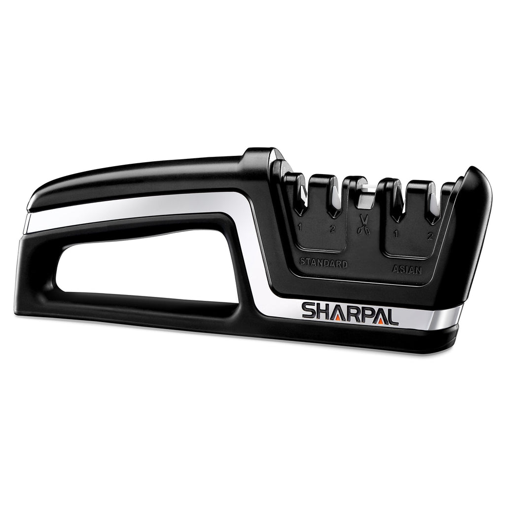 [Australia - AusPower] - SHARPAL 104N Professional 5-in-1 Kitchen Chef Knife & Scissors Sharpener, Sharpening Tool for Straight & Serrated Knives, Repair and Hone both Euro/American and Asian Knife, Fast Sharpen Scissor 