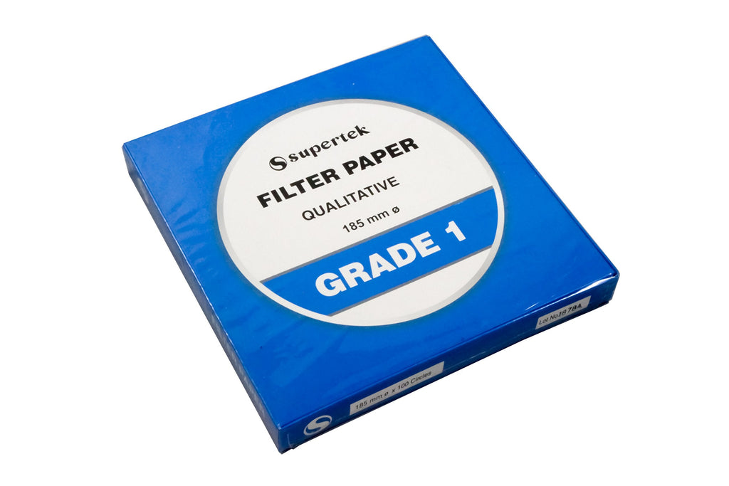 [Australia - AusPower] - Filter Paper, Qualitative, Grade 1, 185 mm Pack of 100 Sheets 