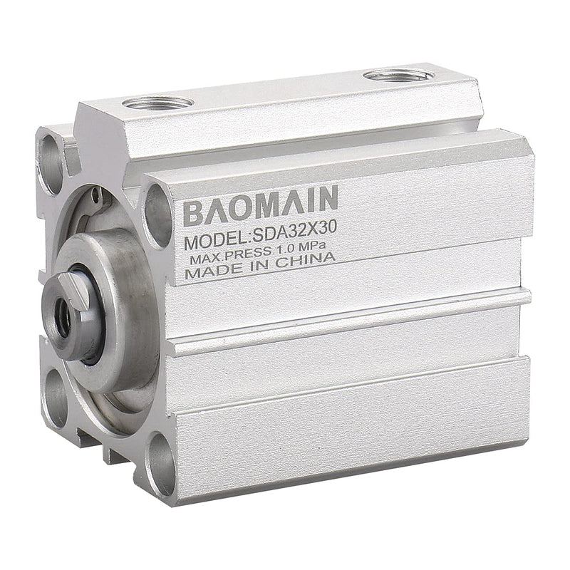 [Australia - AusPower] - Baomain Compact Thin Air Cylinder SDA 32x30 32mm Bore 30mm Stroke PT1/8 Port 